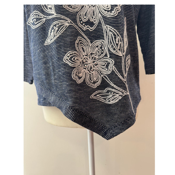 Alfred Dunner 3/4 Length Sleeve Floral Top - Size PM - Picture 7 of 8
